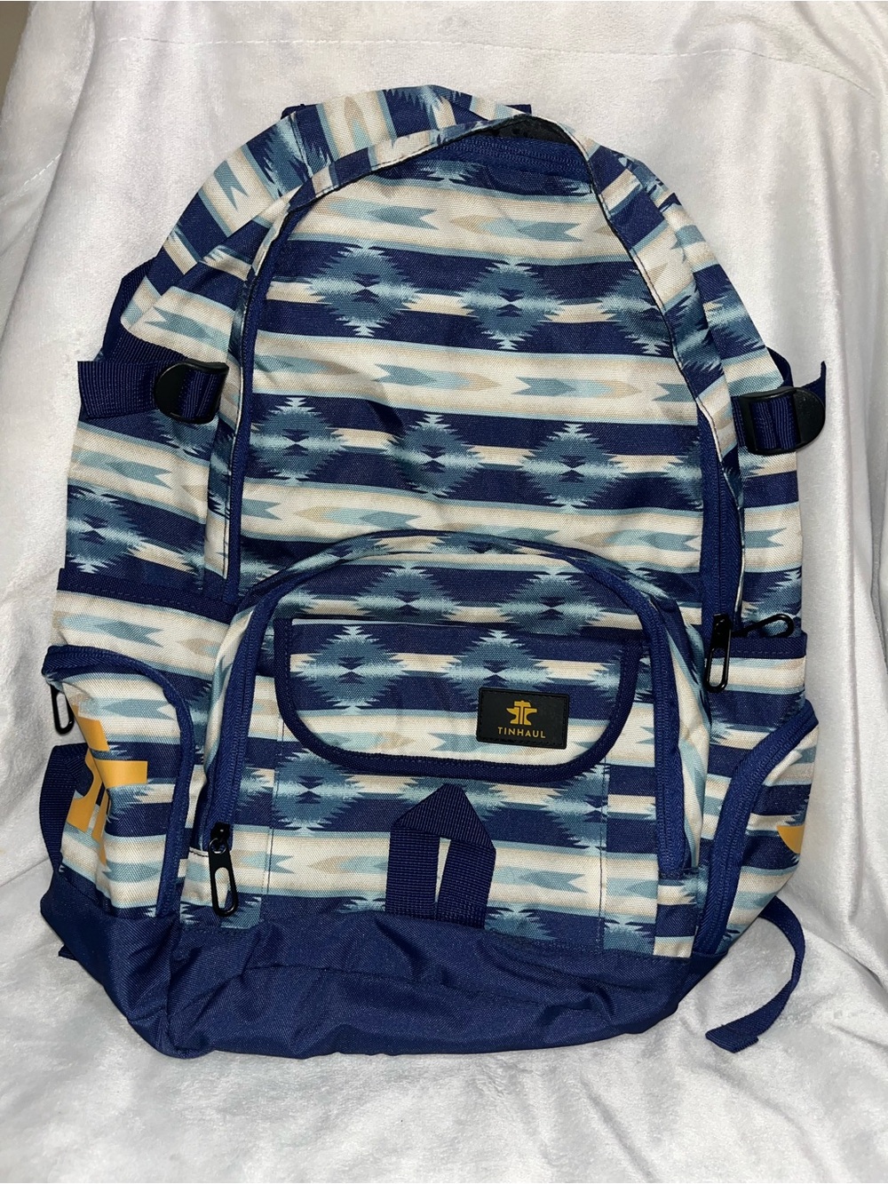 Tin Haul Navy and Cream Aztec Men's Backpack
